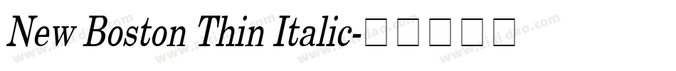 New Boston Thin Italic字体转换